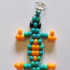 Pony Bead Lizard Keychain #1712025